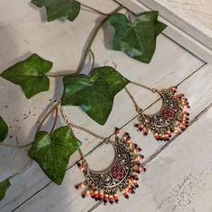 NWT Bohemian beaded dangle earrings